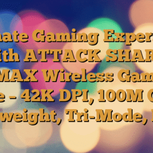 Ultimate Gaming Experience with ATTACK SHARK X3MAX Wireless Gaming Mouse – 42K DPI, 100M Clicks, Lightweight, Tri-Mode, Black